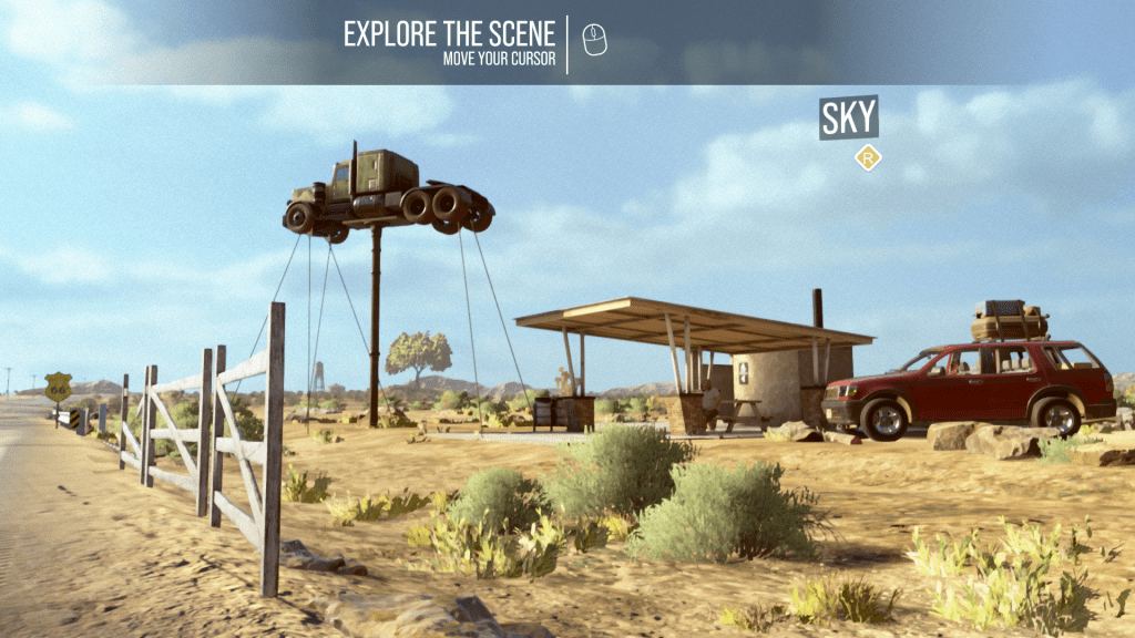 Screenshot from the game featuring a menu of choices to choose from.