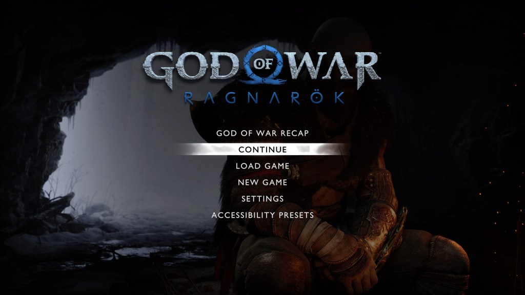 Screenshot of the Ragnarok main menu, with the accessibility presets option available a few options down.